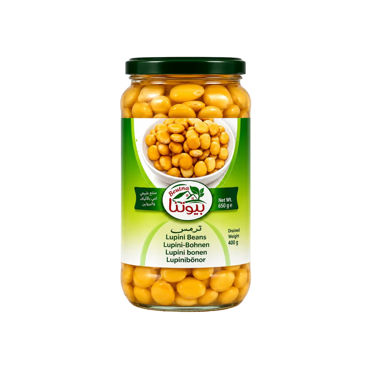 Beutna Lupinbønner 650g