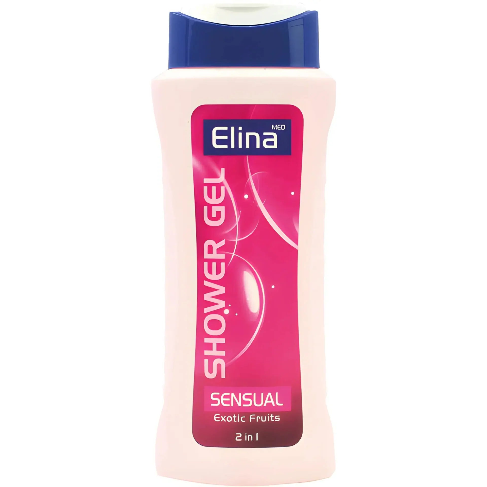 Elina Sensual duschgel 2-i-1 med exotisk frukt, rosa flaska, hygienprodukt