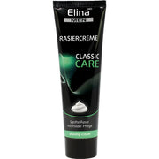 Elina Men rakkräm tub, svart med grön design, classic care milt raklödder för män