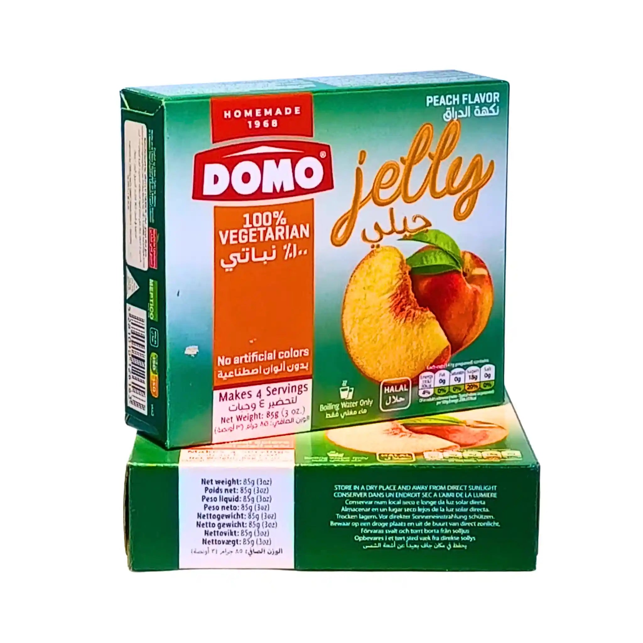 DOMO Jelly Persika 85g | Sød & Frisk Gelédessert