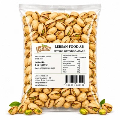 Lebsan Pistacienødder USA 800g – Ristede & Let Saltede Premium