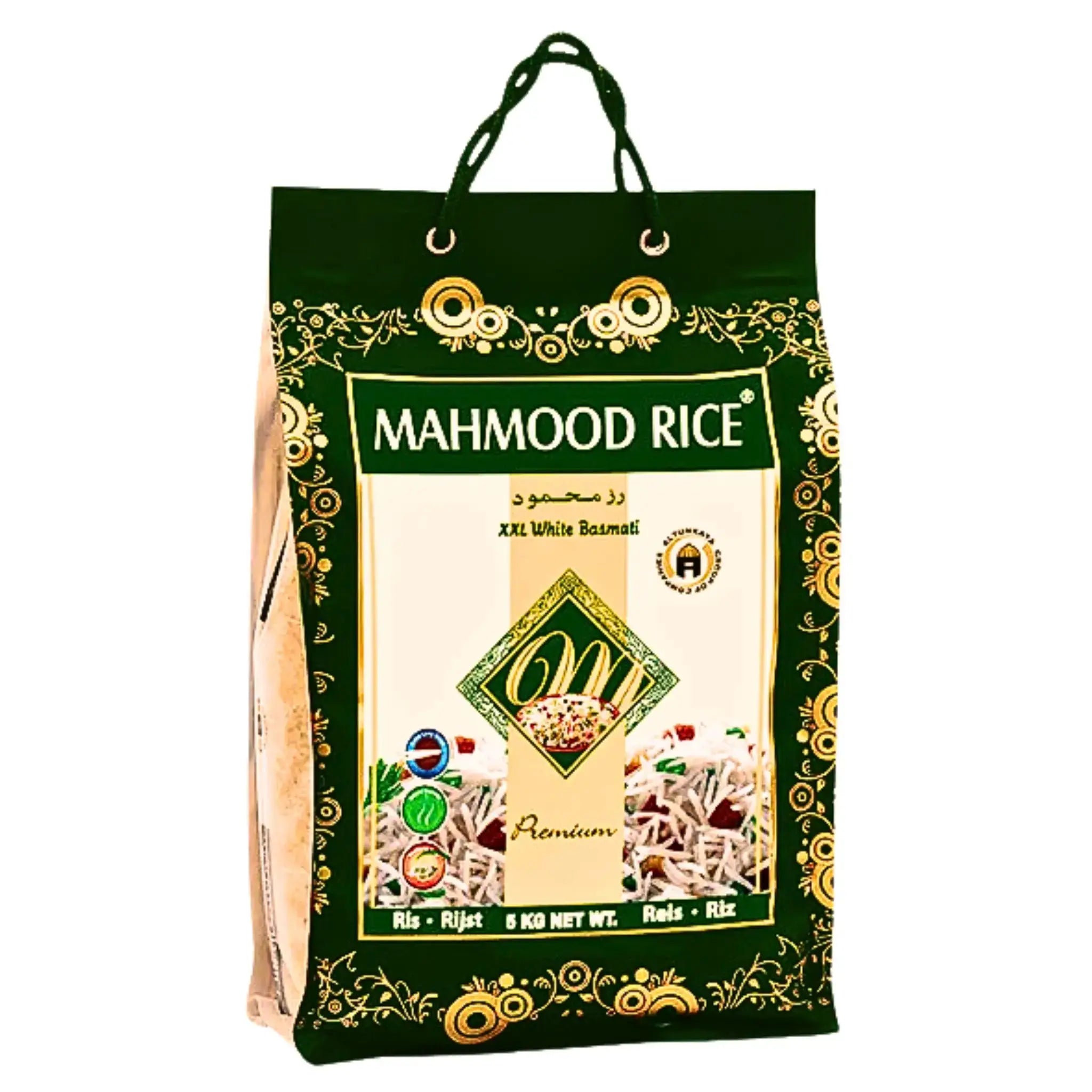 Mahmood basmatiris XXL vit 4,5 kg, dekorativ förpackning med handtag, orientaliskt ris