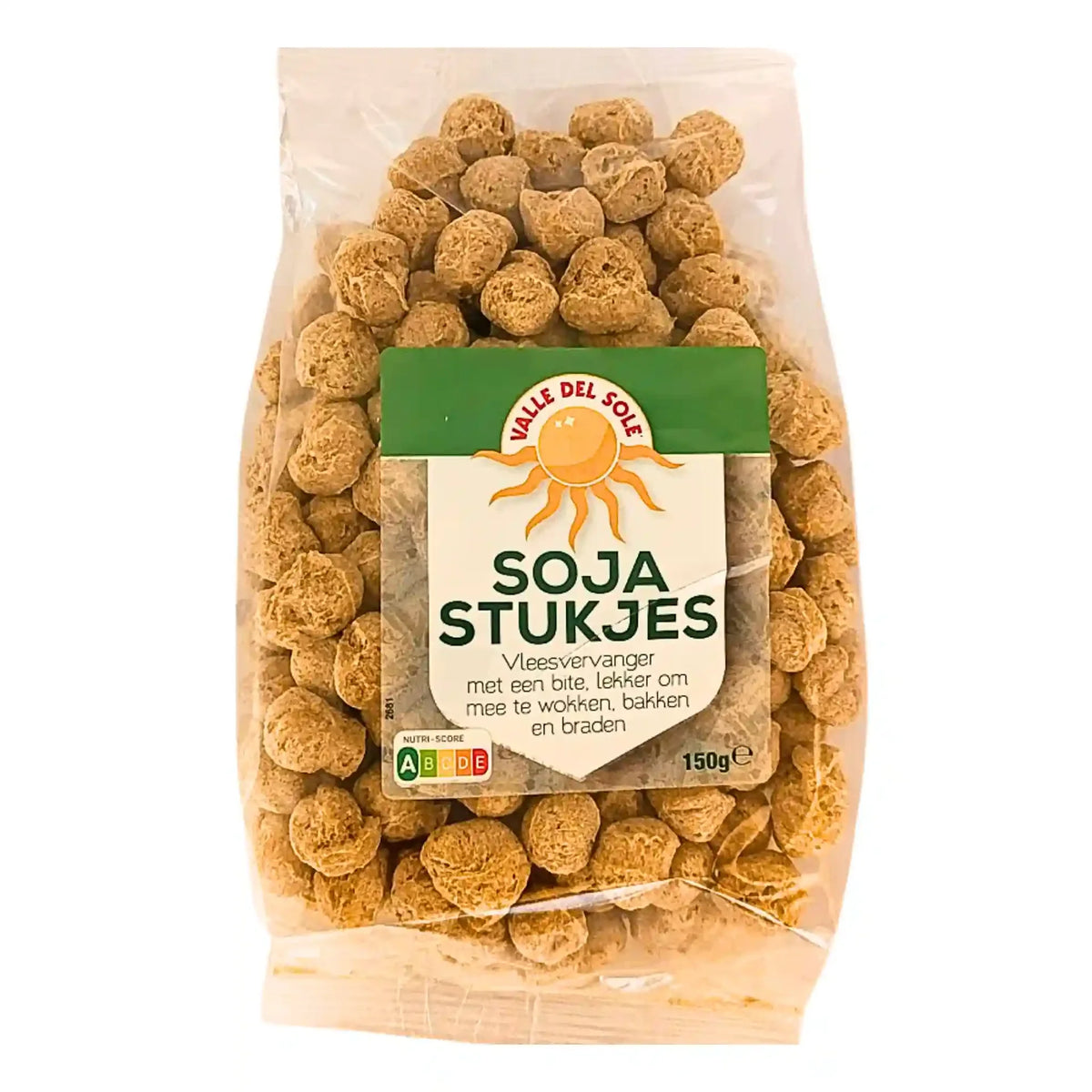 Påse med sojabitar, köttsubstitut, vegetariskt matalternativ, 150g.
